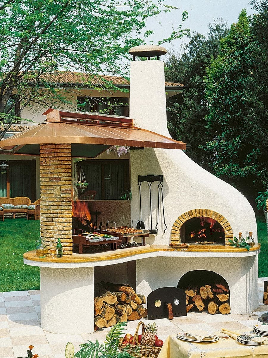 arredo giardino ad avella barbecue angolo tettoia rame 4 emme