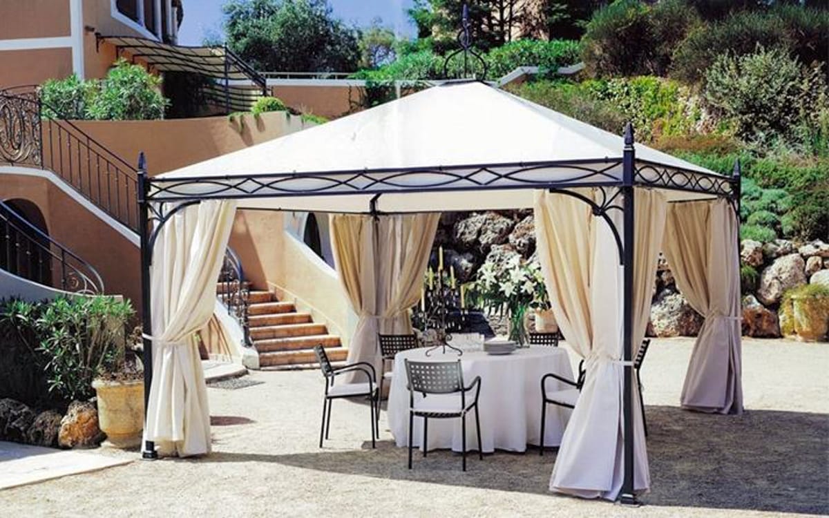 arredo giardino ad avella gazebo ferro battuto tavolo 4 emme