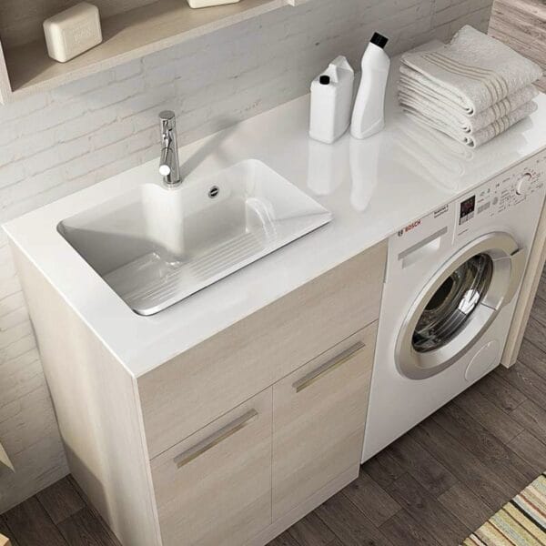 mobili bagno ad avella mobile lavanderia legno chiaro lavatoio 4 emme