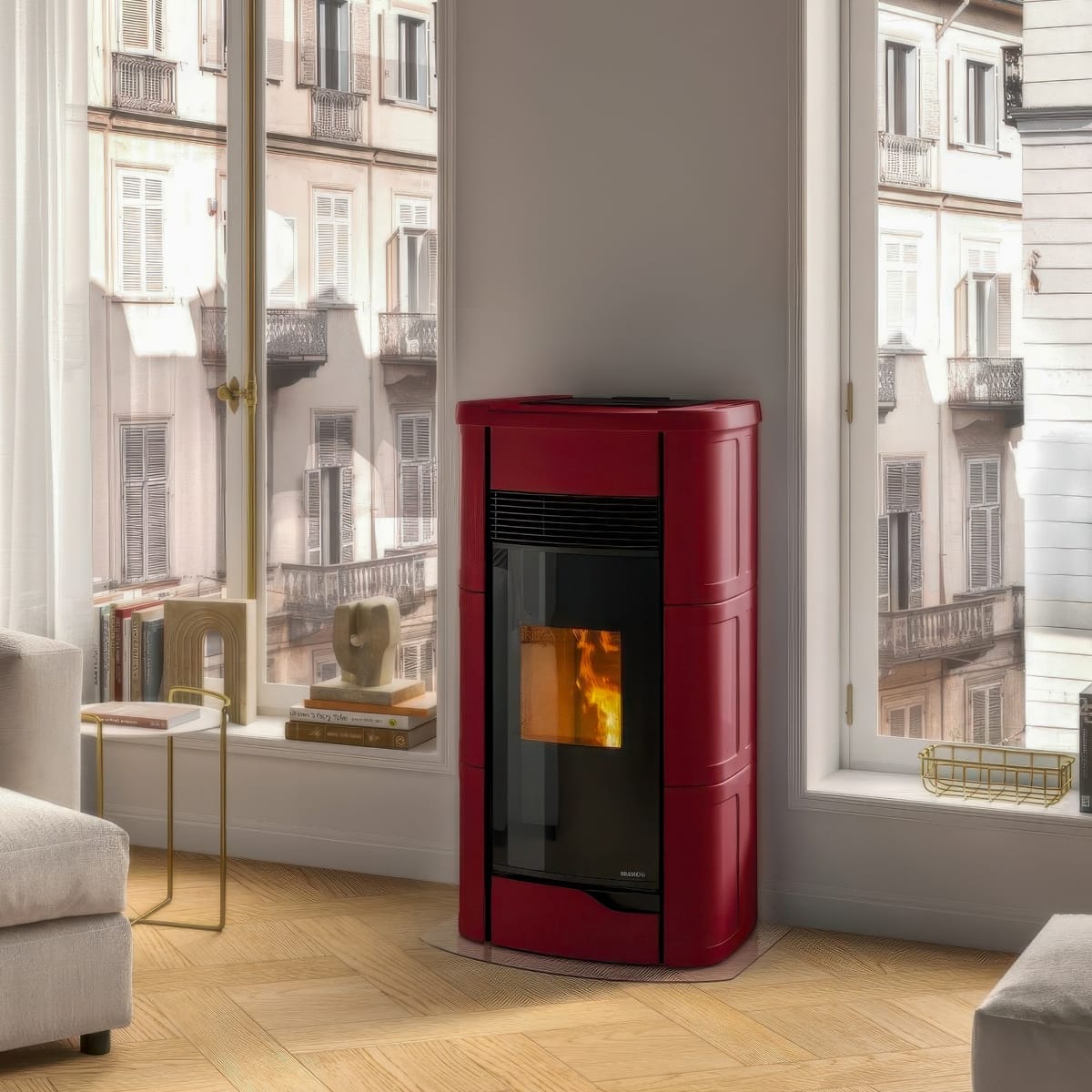 vendita stufe a pellet e camini ad avella stufa bordeaux design moderno