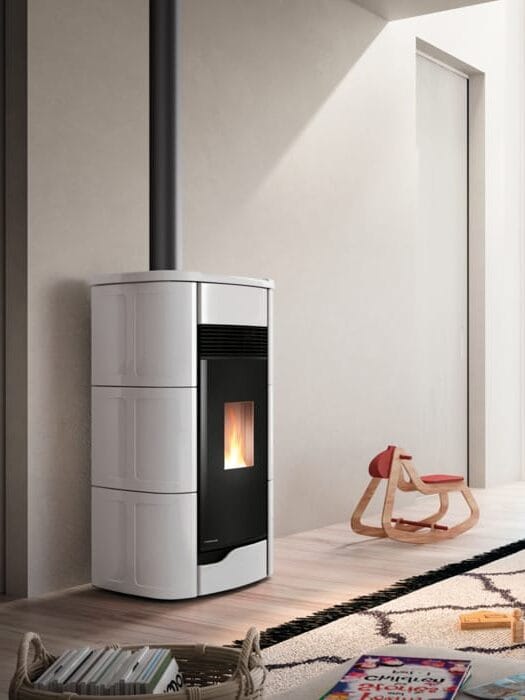 vendita stufe a pellet e camini ad avella stufa pellet bianca ceramica