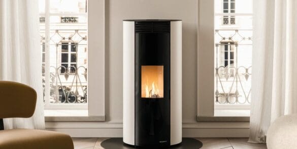 stufa a pellet Palazzetti Emily 9 kW disponibile allo show room 4 emme avella